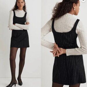 Madewell Wool Blend Mini Dress in Pinstripe Size 2